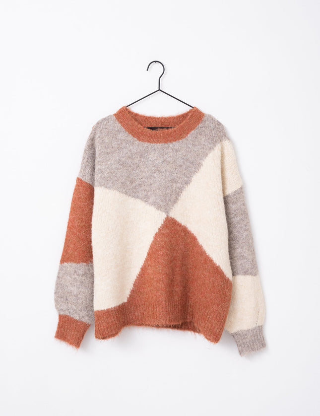 TILTIL Rulli Knit Rust Beige Print One Size - Things I Like Things I Love