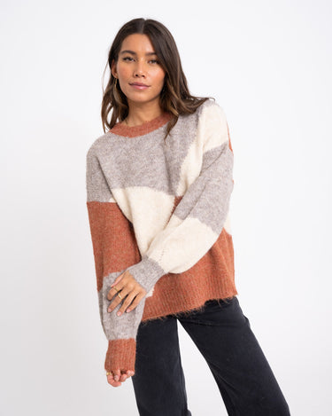 TILTIL Rulli Knit Rust Beige Print One Size - Things I Like Things I Love