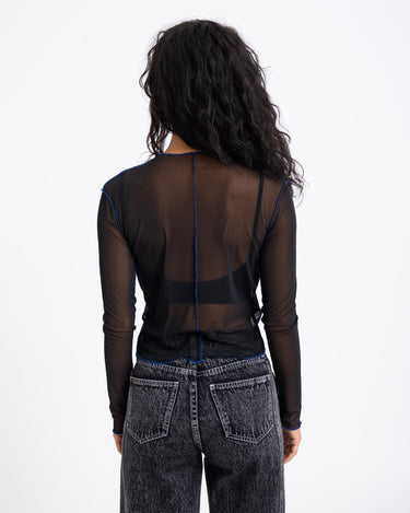 TILTIL Sammie Mesh Longsleeve Black Seam Cobalt - Things I Like Things I Love