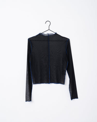 TILTIL Sammie Mesh Longsleeve Black Seam Cobalt - Things I Like Things I Love