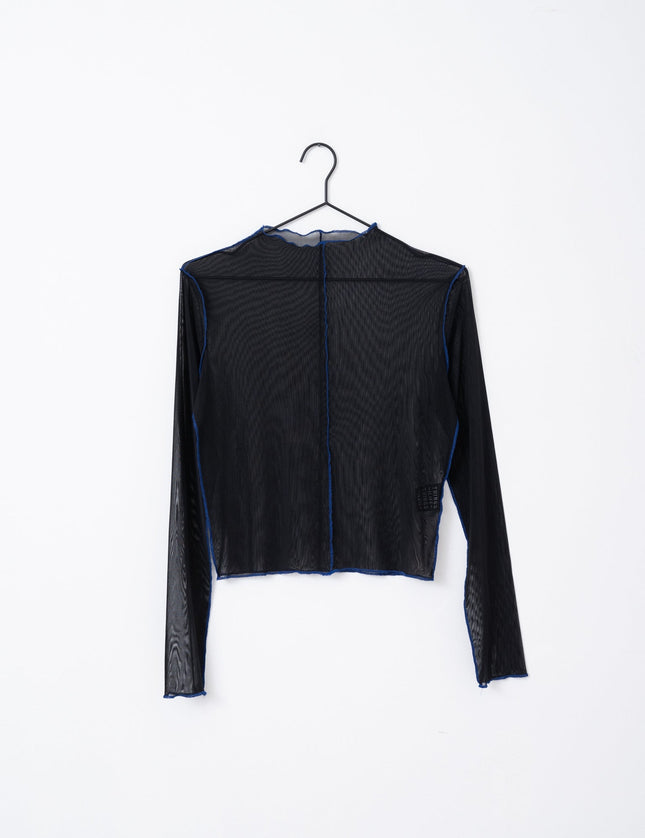 TILTIL Sammie Mesh Longsleeve Black Seam Cobalt - Things I Like Things I Love