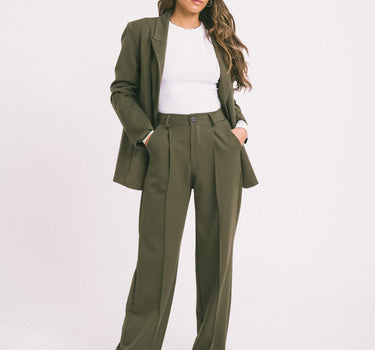 TILTIL Sanne Wide Leg Pants Army Green - Things I Like Things I Love