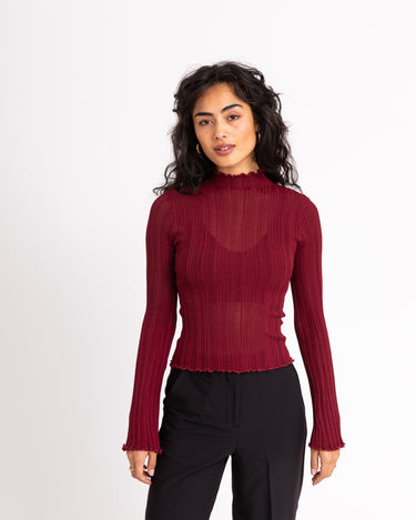 TILTIL Sarah Flare Mesh Bordeaux - Things I Like Things I Love