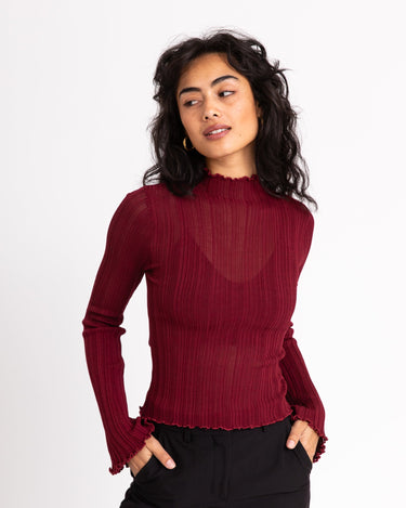 TILTIL Sarah Flare Mesh Bordeaux - Things I Like Things I Love