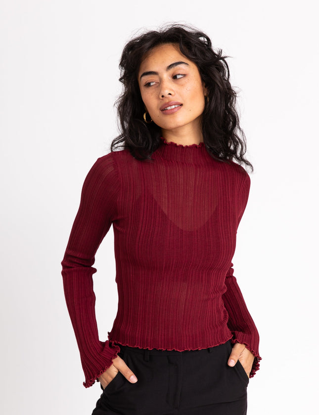 TILTIL Sarah Flare Mesh Bordeaux - Things I Like Things I Love