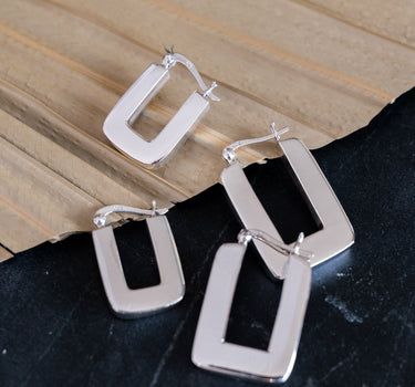 TILTIL Sarah Square Silver Hoop - Things I Like Things I Love