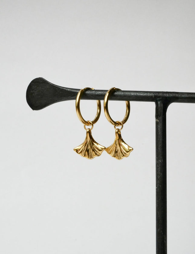 TILTIL Single Hoop Goldplated Ginko - Things I Like Things I Love