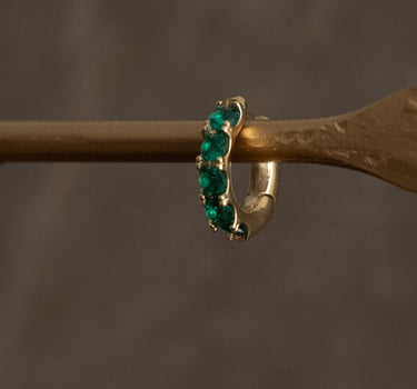 TILTIL Single Hoop Goldplated Jade Green - Things I Like Things I Love