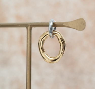 TILTIL Single Hoop Statement Duo Silver Gold - Things I Like Things I Love