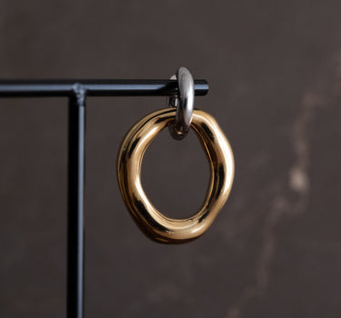 TILTIL Single Hoop Statement Duo Silver Gold - Things I Like Things I Love