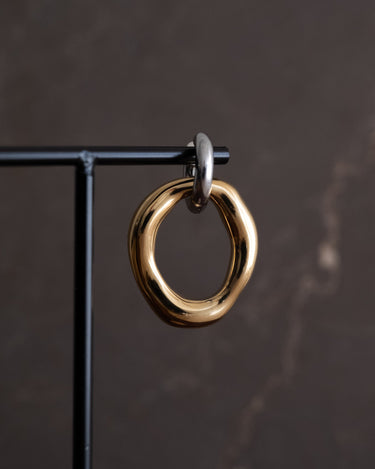 TILTIL Single Hoop Statement Duo Silver Gold - Things I Like Things I Love