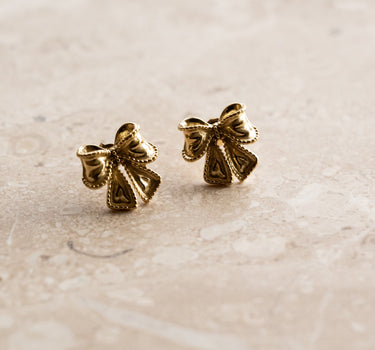 TILTIL Single Stud Goldplated Bow - Things I Like Things I Love