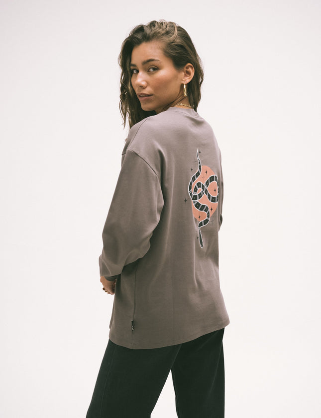 TILTIL Snake Longsleeve Stone Grey - Things I Like Things I Love