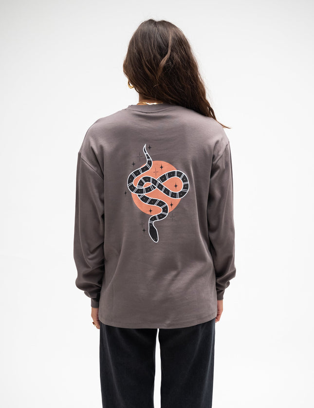 TILTIL Snake Longsleeve Stone Grey - Things I Like Things I Love