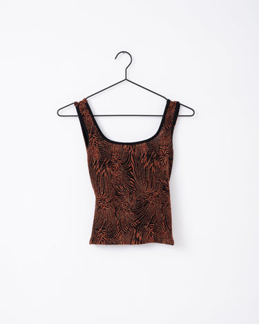 TILTIL Sofia Top Glitter Open Back Red Print - Things I Like Things I Love