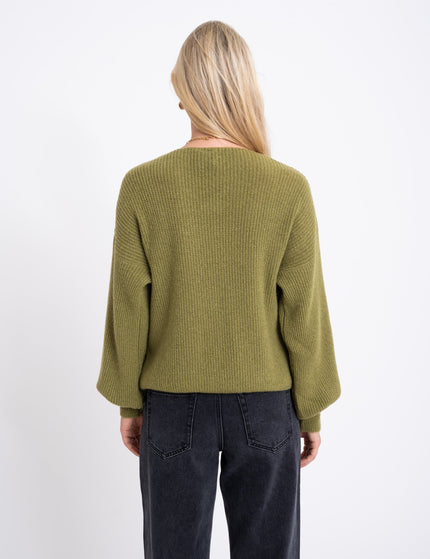 TILTIL Sofia V - neck Knit Matcha One Size - Things I Like Things I Love