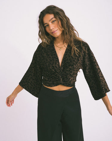 TILTIL Sunny Gold Glitter Print Top - Things I Like Things I Love