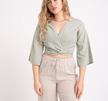 TILTIL Sunny Linen Top Salvia One Size - Things I Like Things I Love