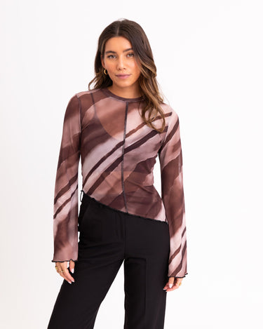 TILTIL Suzie Mesh Top Detail Burgundy - Things I Like Things I Love