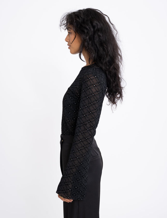 TILTIL Tai Longsleeve Mesh Glitter Black - Things I Like Things I Love