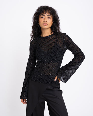 TILTIL Tai Longsleeve Mesh Glitter Black - Things I Like Things I Love