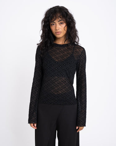 TILTIL Tai Longsleeve Mesh Glitter Black - Things I Like Things I Love