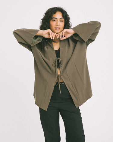 TILTIL Tencel Claire Kimono Army Green - Things I Like Things I Love