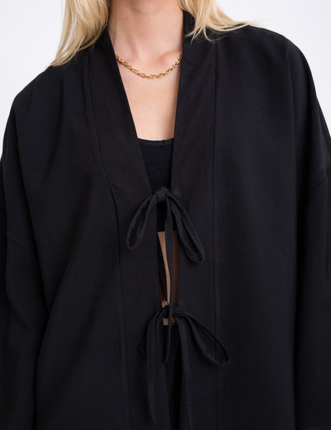 TILTIL Tencel Claire Kimono Black - Things I Like Things I Love