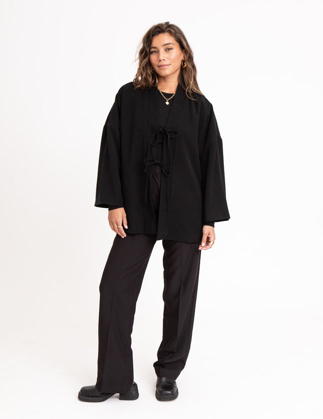 TILTIL Tencel Claire Kimono Black - Things I Like Things I Love