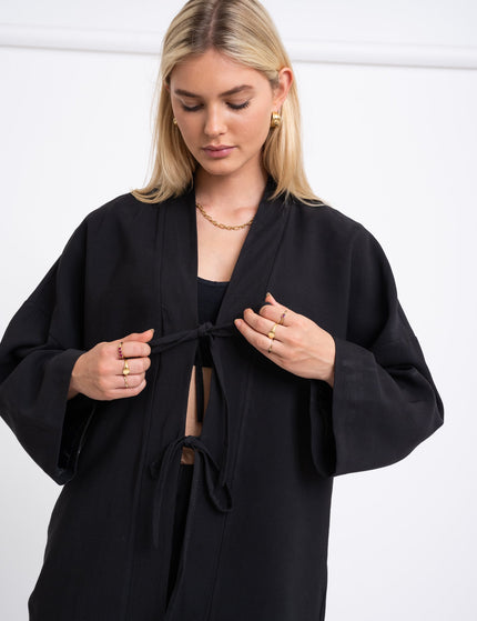 TILTIL Tencel Claire Kimono Black - Things I Like Things I Love