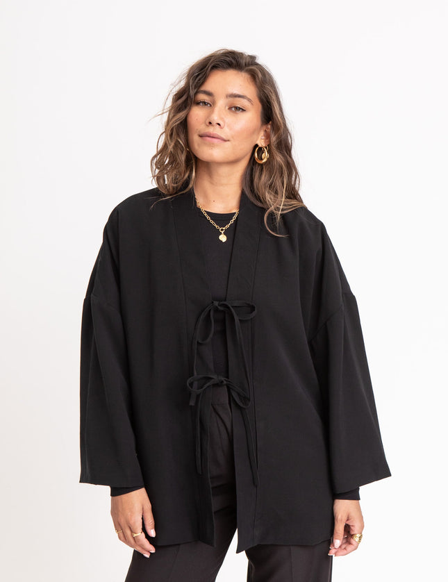 TILTIL Tencel Claire Kimono Black - Things I Like Things I Love