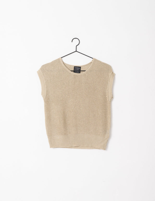 TILTIL Tessa Sleeveless Knit Beige One Size - Things I Like Things I Love