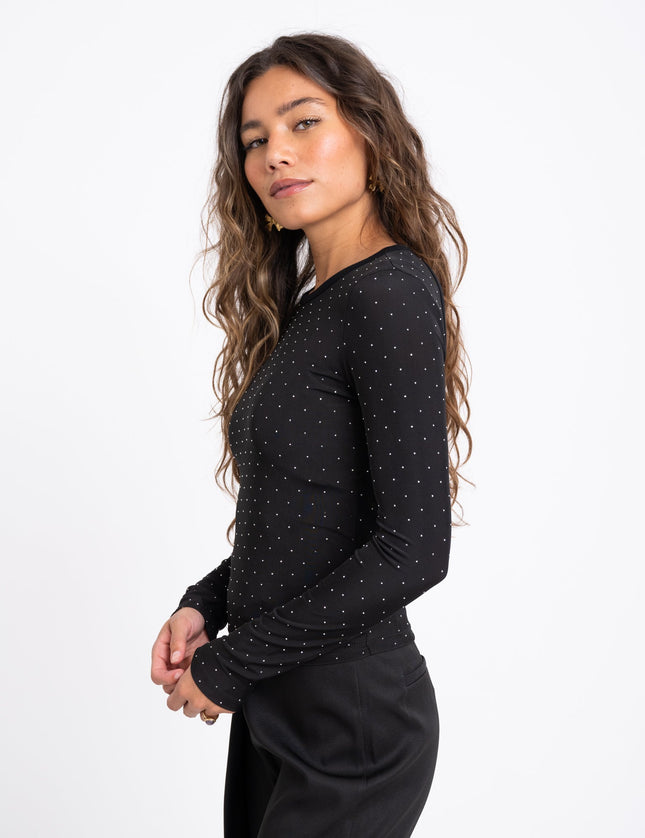 TILTIL Tina Open Back Longsleeve Black Glitter - Things I Like Things I Love