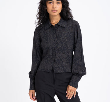 TILTIL Vera Blouse Black Flower Print - Things I Like Things I Love