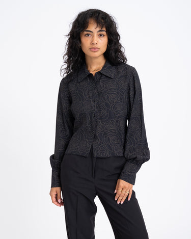 TILTIL Vera Blouse Black Flower Print - Things I Like Things I Love