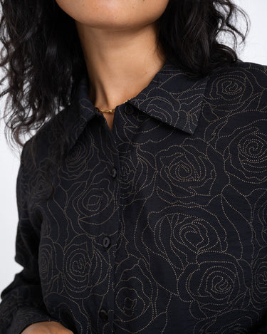 TILTIL Vera Blouse Black Flower Print - Things I Like Things I Love