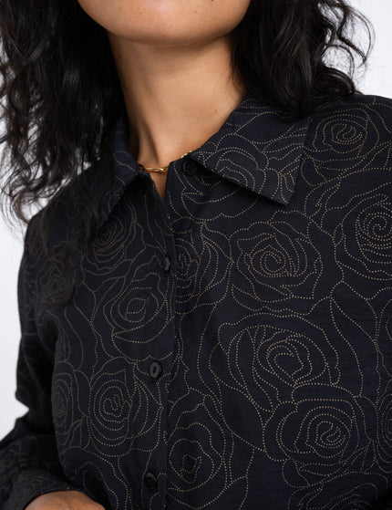 TILTIL Vera Blouse Black Flower Print - Things I Like Things I Love