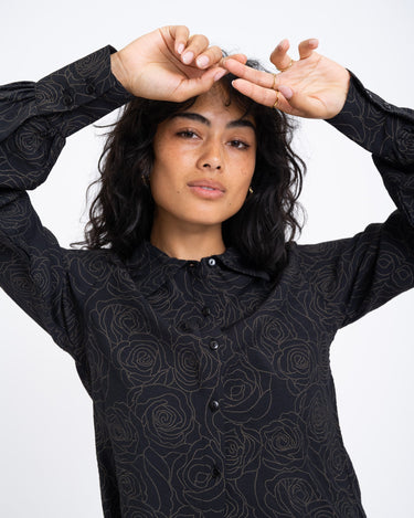 TILTIL Vera Blouse Black Flower Print - Things I Like Things I Love