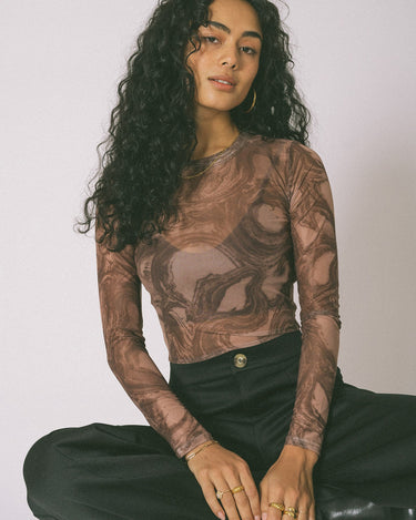 TILTIL Vin Mesh Top Rust Swirl - Things I Like Things I Love