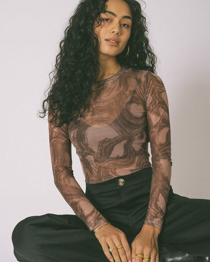 TILTIL Vin Mesh Top Rust Swirl - Things I Like Things I Love