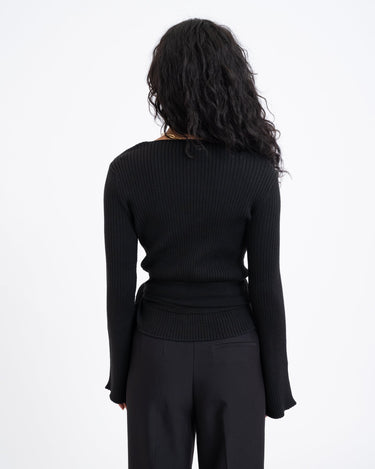 TILTIL Winny Wrap Knit Flare Black - Things I Like Things I Love