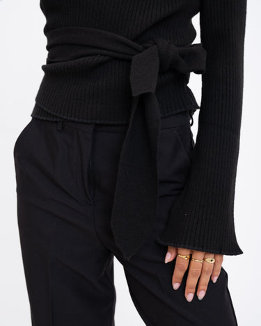 TILTIL Winny Wrap Knit Flare Black - Things I Like Things I Love