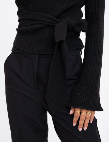 TILTIL Winny Wrap Knit Flare Black - Things I Like Things I Love