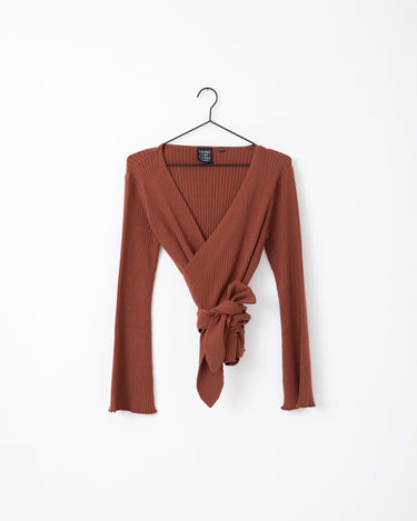 TILTIL Winny Wrap Knit Flare Red Rust - Things I Like Things I Love