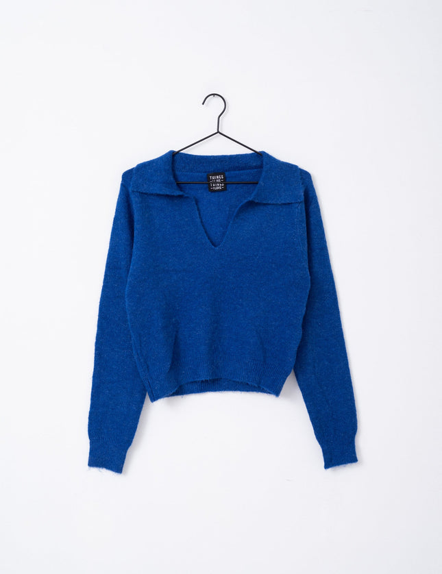 TILTIL Yal Polo Knit Cobalt One Size - Things I Like Things I Love