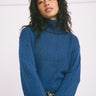 Tone Roll Neck Knit Lapis Blue Black - Things I Like Things I Love