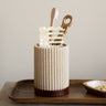 Toothbrush Holder Beige/Acacia Wood - Things I Like Things I Love