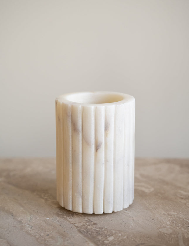 Toothbrush Holder Marble White - Things I Like Things I Love