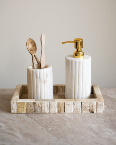 Toothbrush Holder Marble White - Things I Like Things I Love