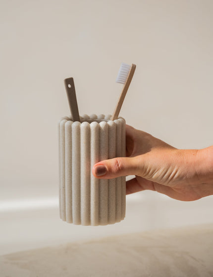 Toothbrush Holder Stripes Polyresin - Things I Like Things I Love